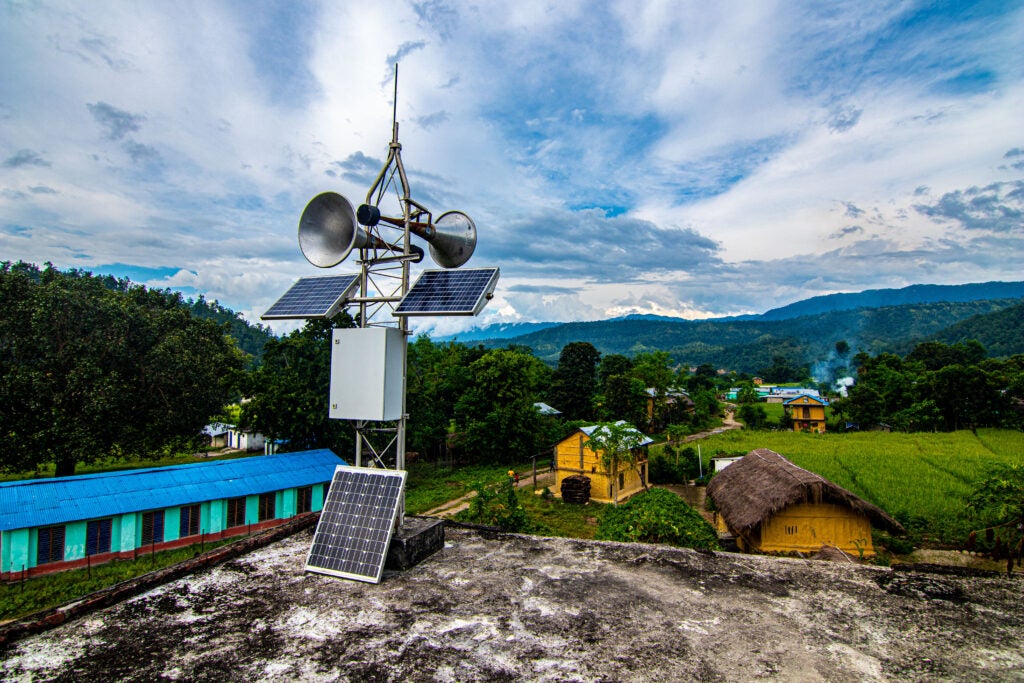 An early warning system in Nepal to assess for extreme weather events