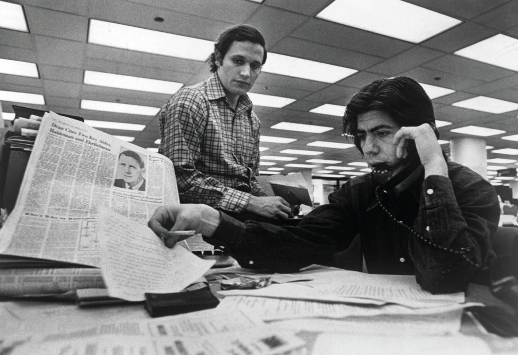 Journalists Bob Woodward and Carl Bernstein