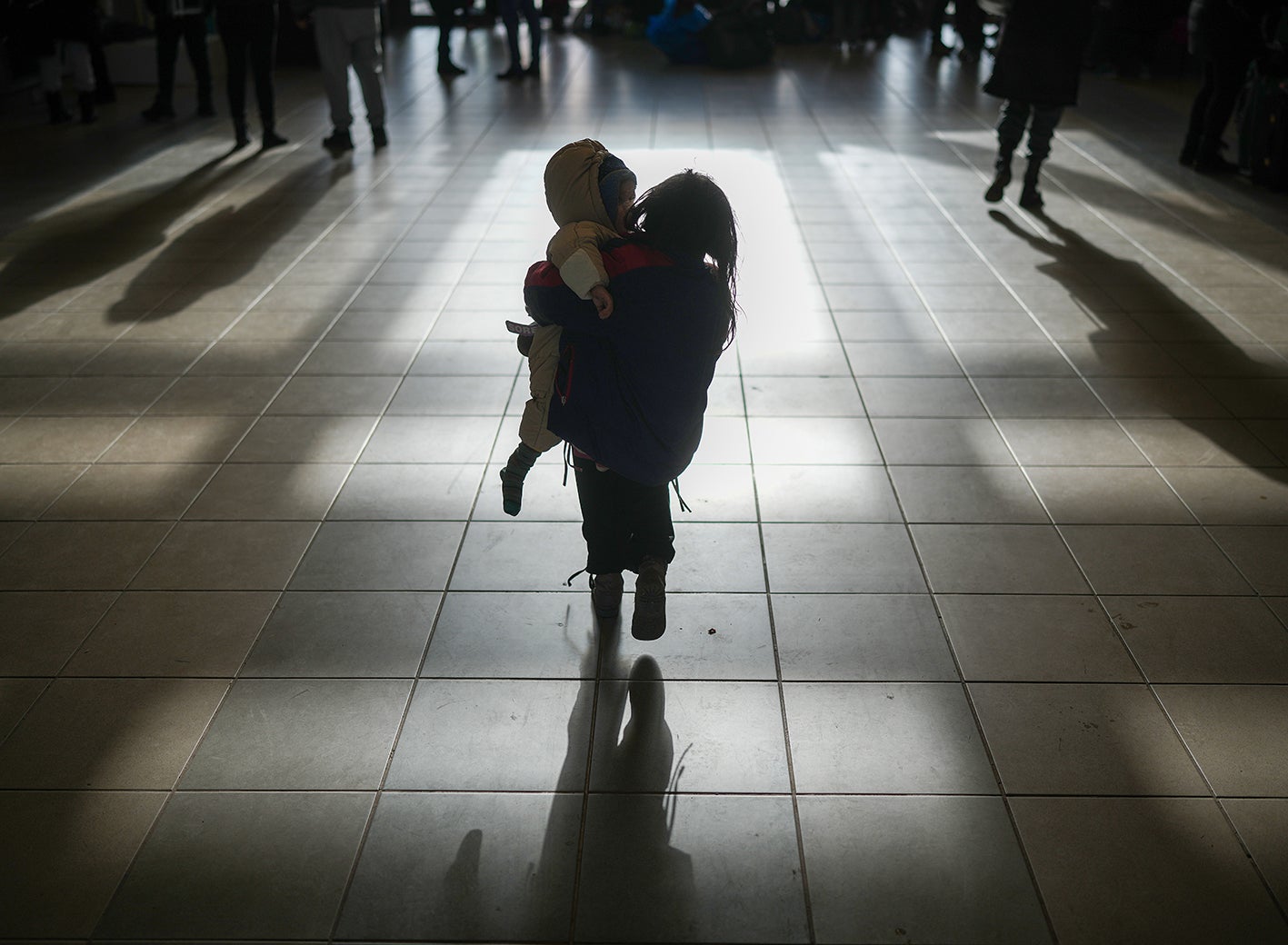 A two-year-old Ukrainian refugee waits three weeks for UK visa due to broken printer