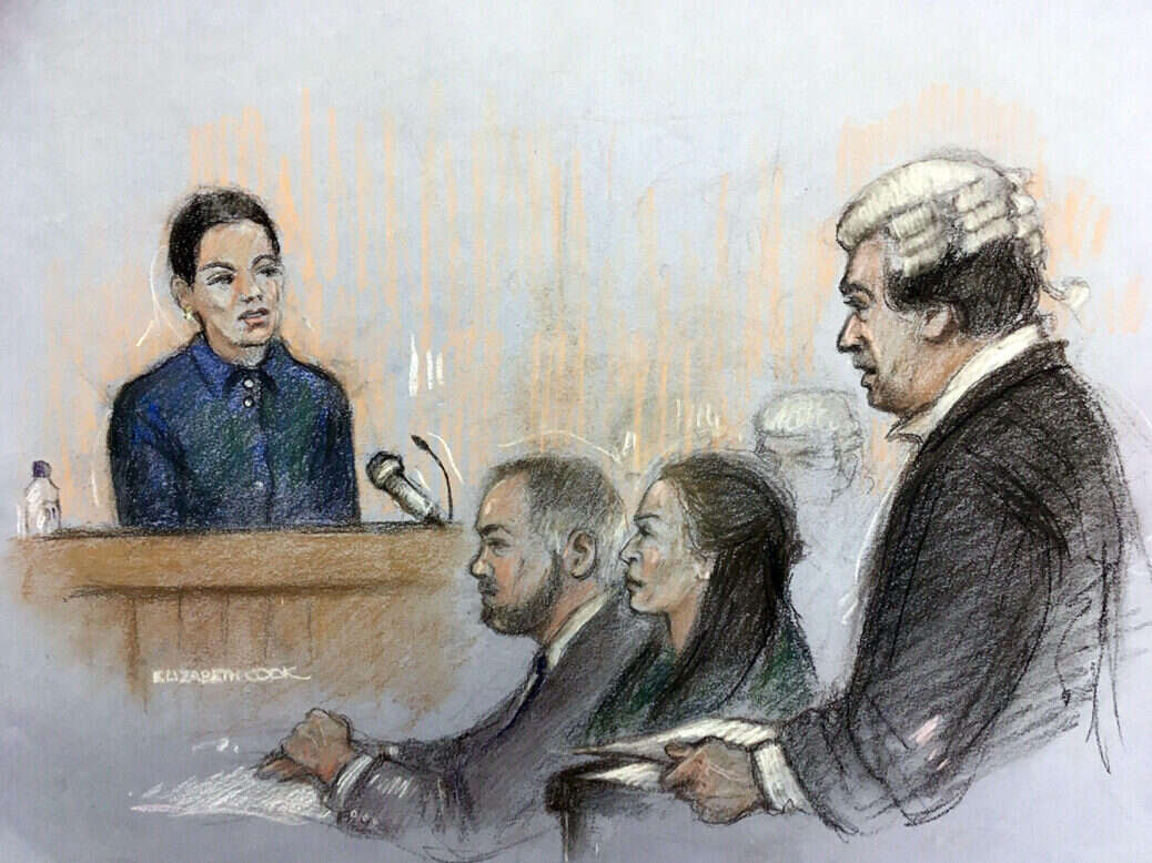 Amber Heard vs Johnny Depp trial court sketch