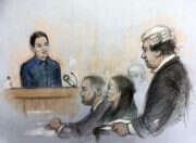 Amber Heard vs Johnny Depp trial court sketch