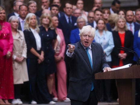 Boris Johnson is as resentful and self-pitying as ever