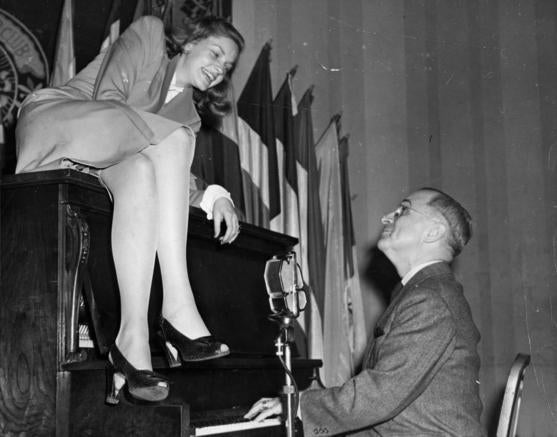 Lauren Bacall and Vice President Truman.